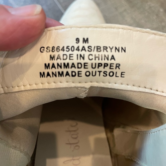 Altar'd State Brynn Ankle Bootie Off White Snake Skin Pointed Toe Women's Sz 9 - Picture 14 of 16